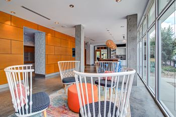 Clubhouse with expansive windows